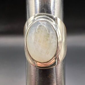 Sterling Silver Oval Moonstone Ring